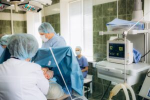 EKG monitor at ICU in hospital operating theatre